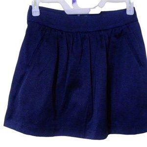 Crown & Ivy Blue Skater Skirt Pockets Pleated Short Size 6